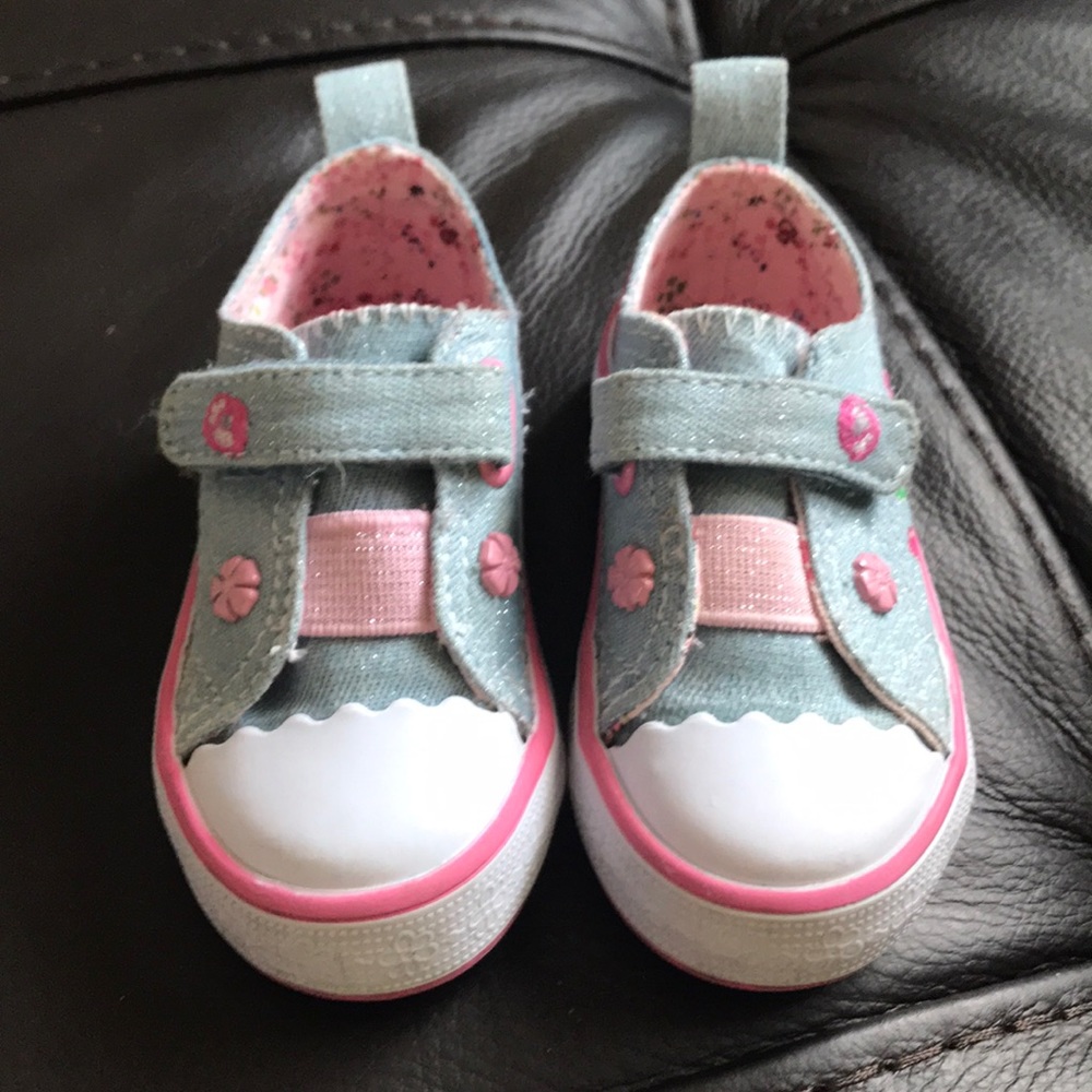🍭 5/$20 Denim Velcro Tennis Shoes w/Rubber Sole
